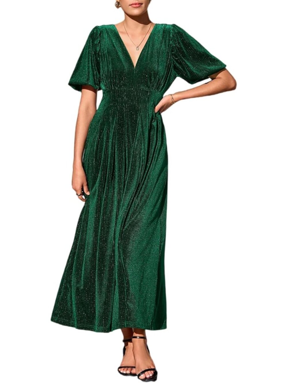 Women's Velvet Maxi Dress Formal Dresses for Wedding Guest Dress